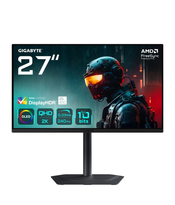 GIGABYTE MO27Q2 tietokoneen litteä näyttö 68,6 cm (27") 2560 x 1440 pikseliä Quad HD OLED musta